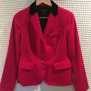 Brand New wool blazer w/velvet collar trim. Size 6